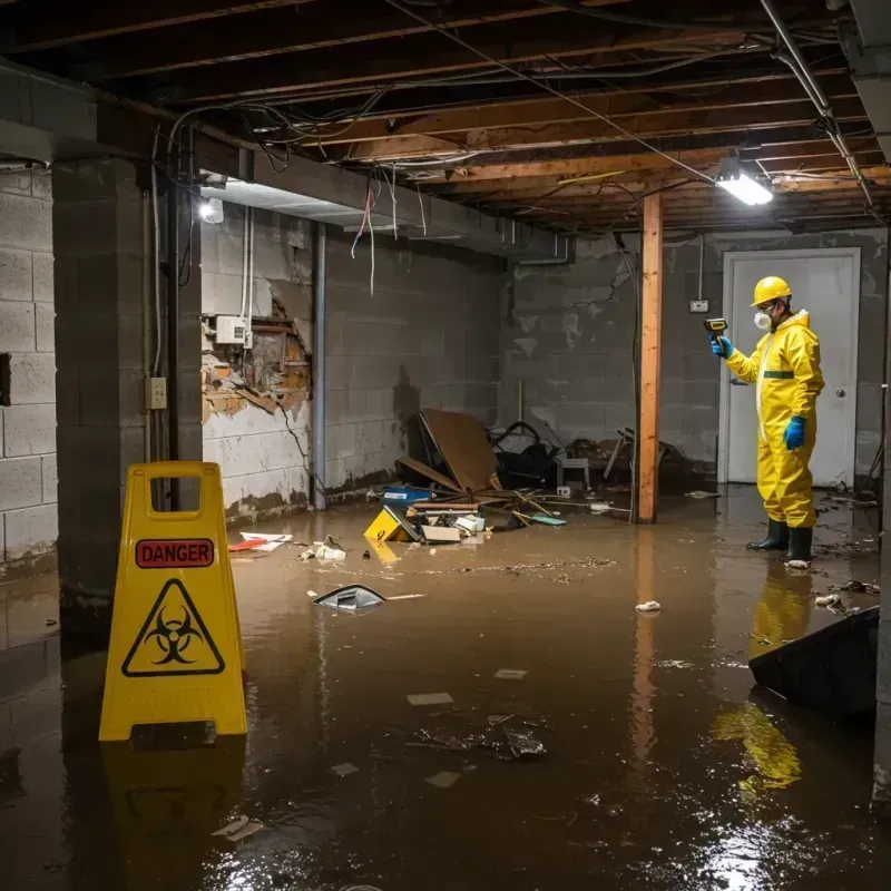 Flooded Basement Electrical Hazard in Marion County, SC Property